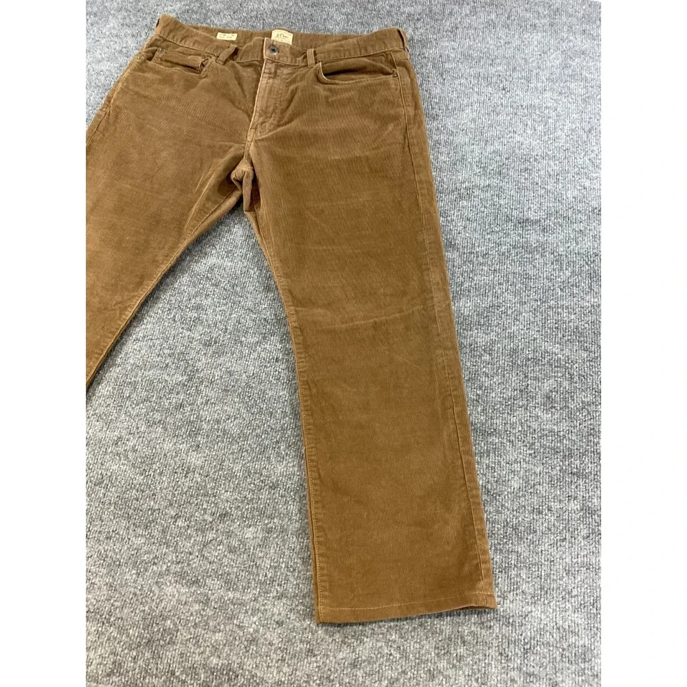 J Crew 770 Corduroy Pants Mens 35x32 Brown Slim Fit Cotton Corduroy Casual Chino